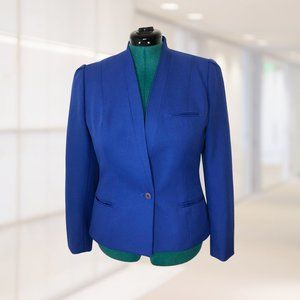 Whip-O-Will Vintage Vibrant Cerulean Blue Blazer , Size 14/15